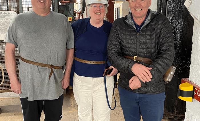 Having fun at Big Pit.